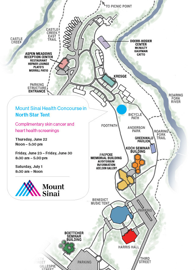 campus map for Aspen festival